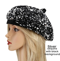 Sequin Beret Hat