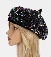 Sequin Beret Hat