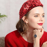 Sequin Beret Hat