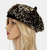 Sequin Beret Hat