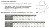 USHER UNIFORM SIZE CHART