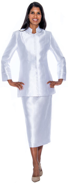 Skirt Suit White for Clergy Womens
