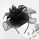 Floral Mesh Feather Fascinator