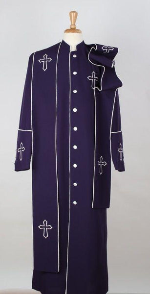 Robe With Matching Stole (Purple/White)