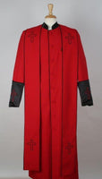Clergy Robe with Matching Stole (Red/Black)